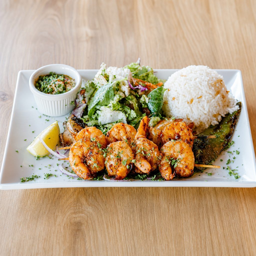 Prawns Kebab.
