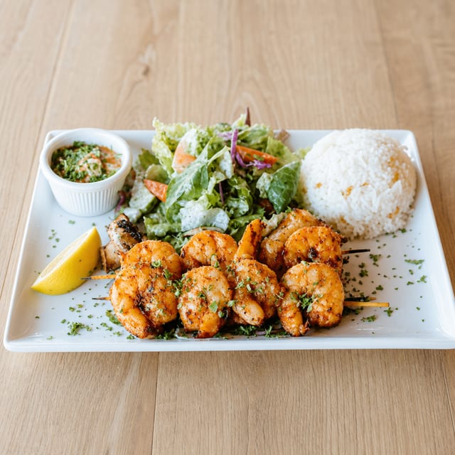 Seafood Kebab.