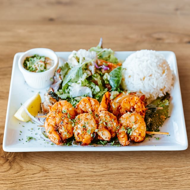 Seafood Kebab.